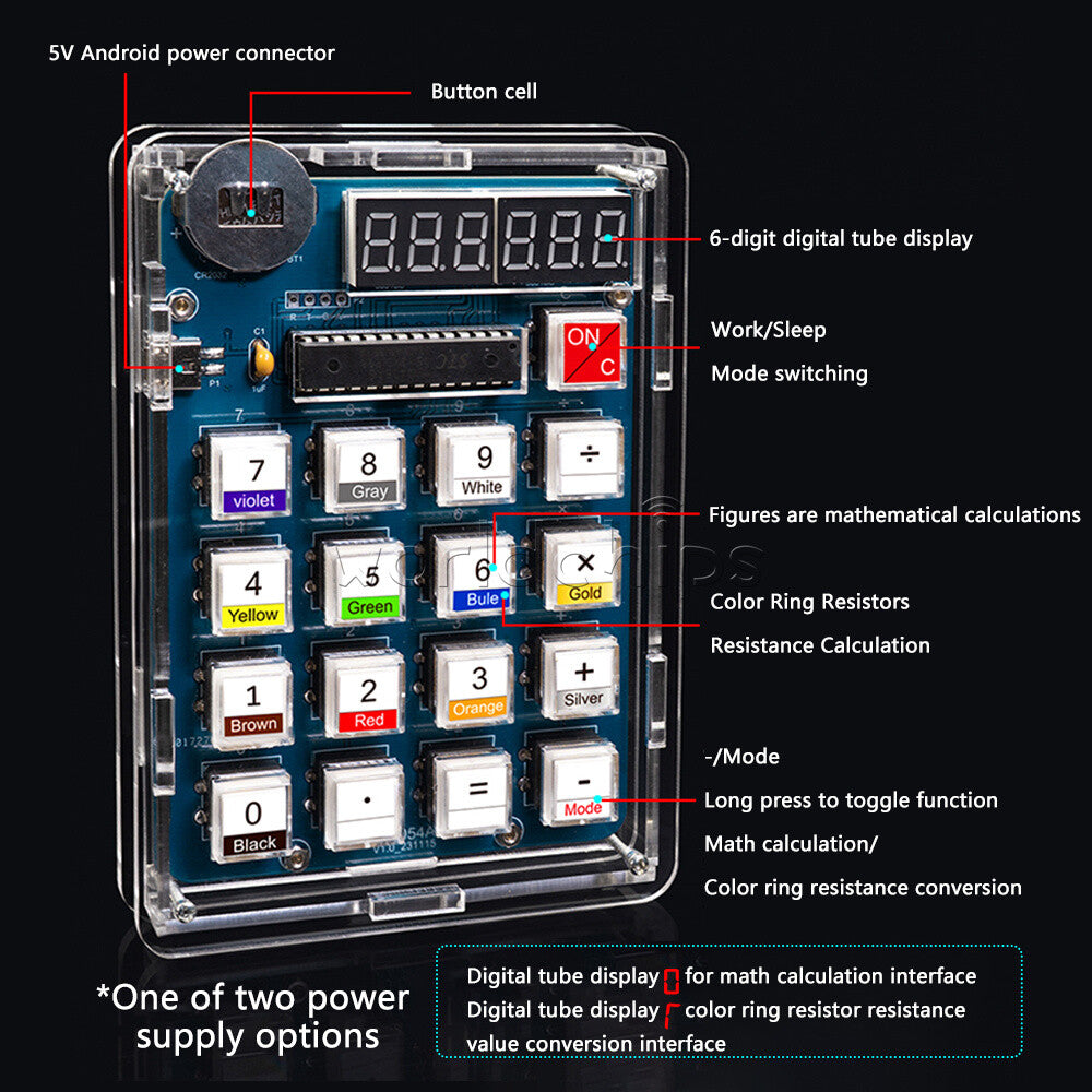 DIY Calculator Electronic Production Kit 51 Microcontroller Welding Exercise