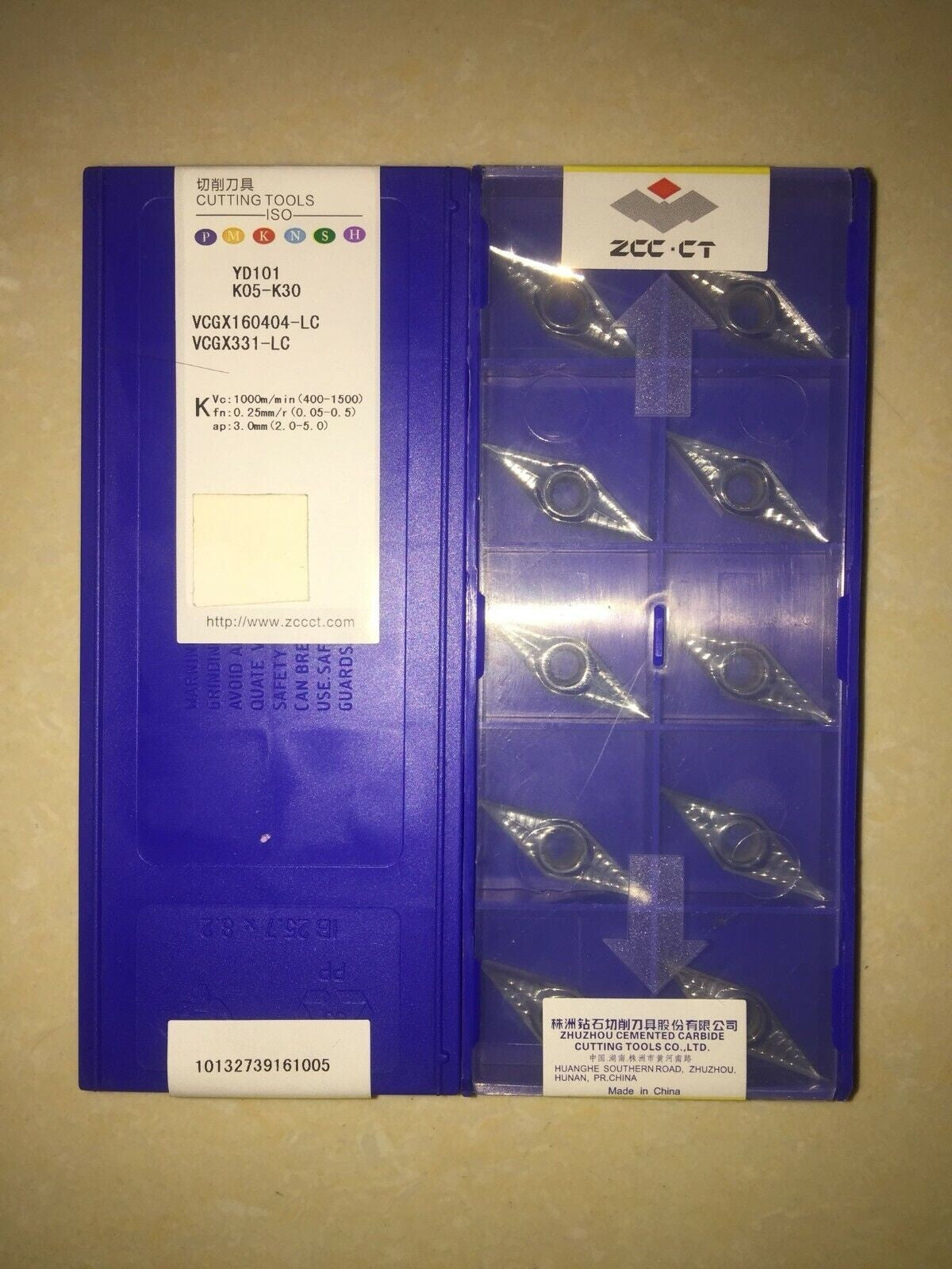 10Pcs ZCC.CT VCGX160404-LC YD101 VCGX331-LC CNC turning blade Carbide inserts
