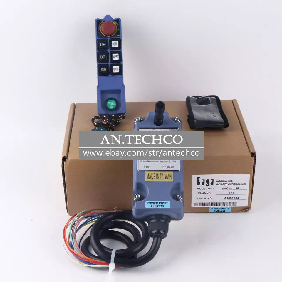 SAGA1-L8B 1 Receiver + 1 Transmitter DC24V Crane Wireless Remote Controller