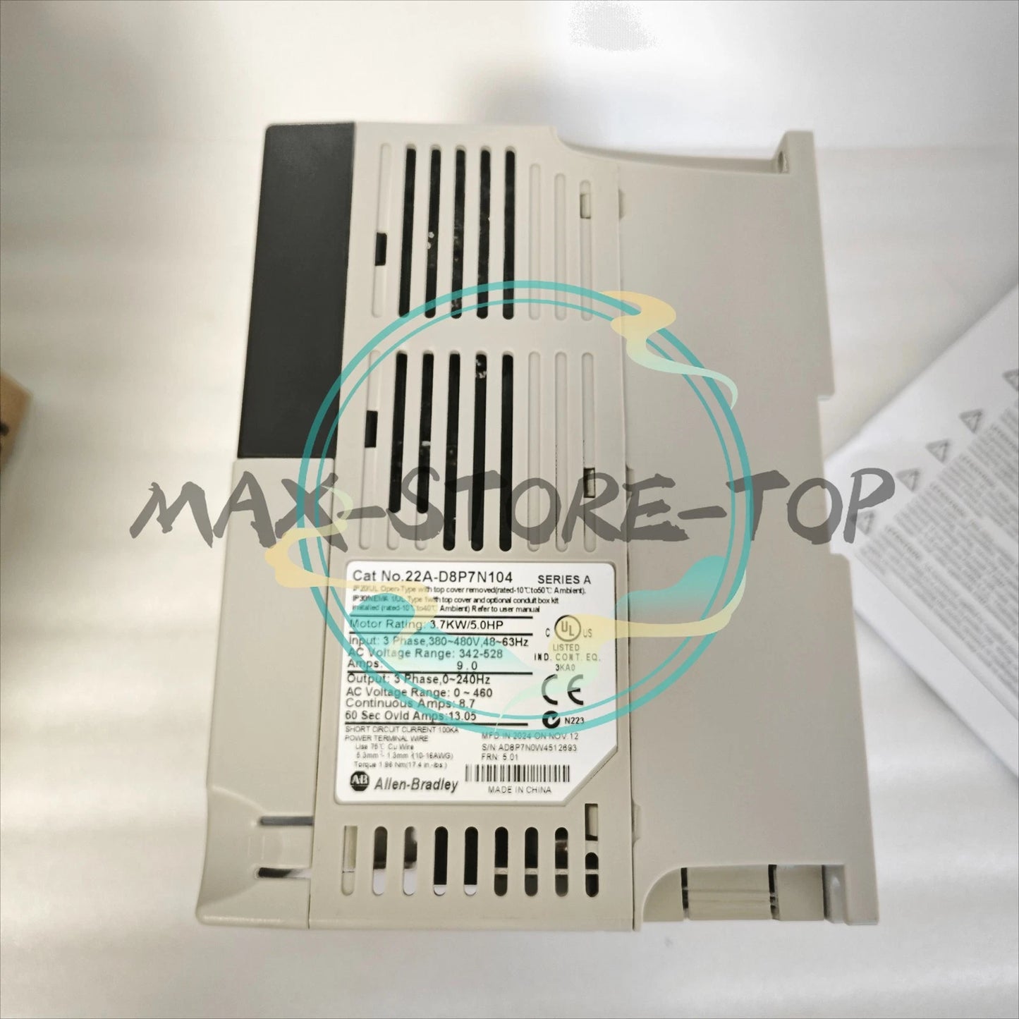 2022 Factory Sealed AB 22A-D8P7N104 PowerFlex 4 3.7 kW 5 Hp AC Drive