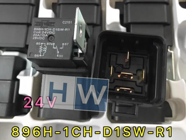 2Pcs SONG-CHUAN 896H-1CH-D1SW-R1 24VDC 20A 5-pin Automotive Relay