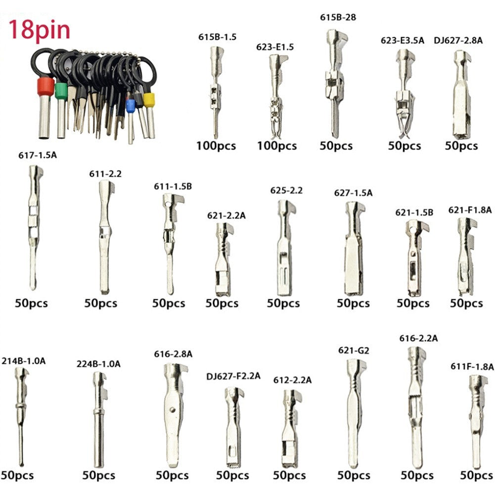 1168PCS Electrical Connectors with Terminal Removal Tool for Automotive Use