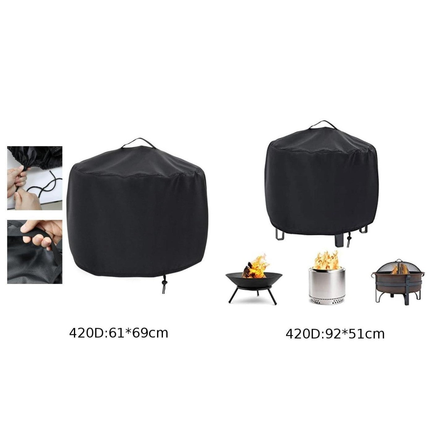 420D Waterproof Fire Stove Cover Easy to Clean and Maintain for Outdoor Use