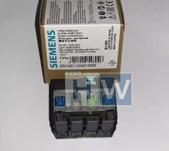 1Pc SIE-MENS 3RH1921-1XA22-0MA0 2NO 2NC Contactor Auxiliary Contact