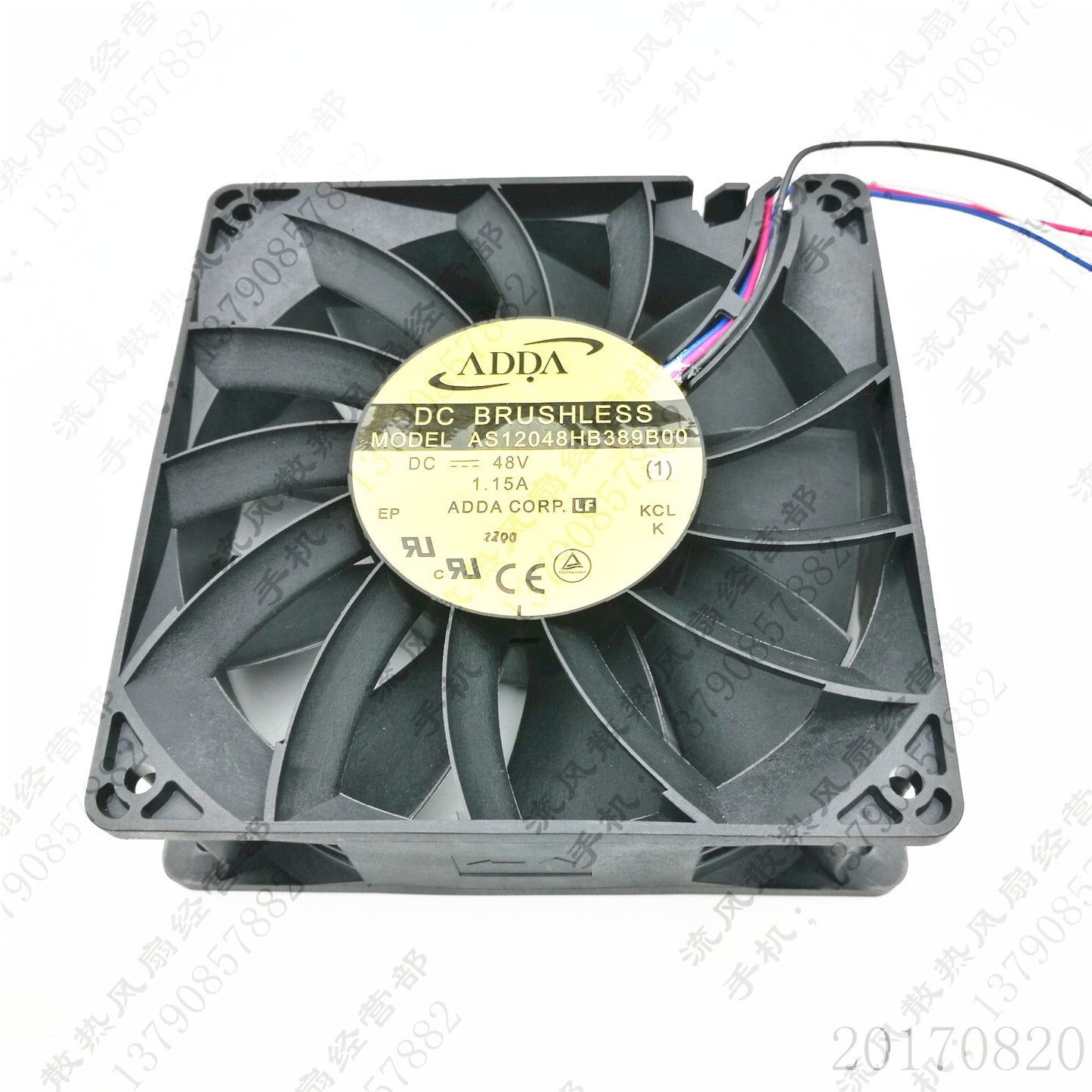 ADDA AS12048HB389B00 12038 48V 1.15A 12CM 4-Wire High Airflow Cooling Fan