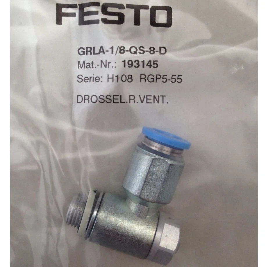 one FESTO One-way throttle valve GRLA-1/8-QS-8-D Fast Shipping #P