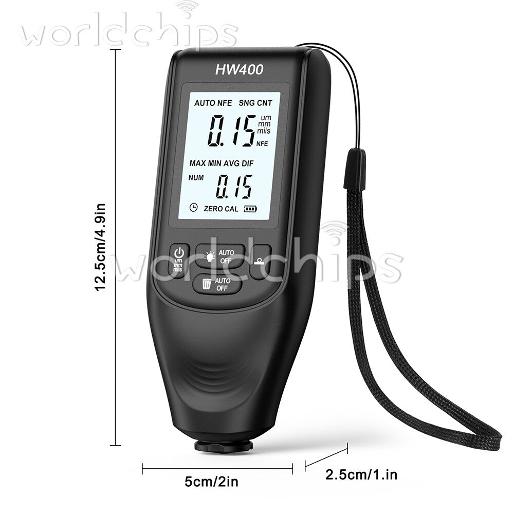 Digital Car Paint Coating Thickness Gauge Electroplate Metal Coating Thickness