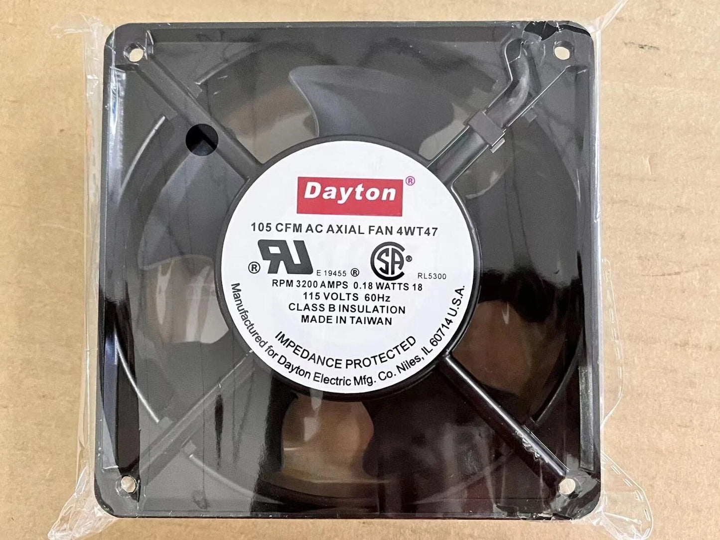 1x -Dayton 4WT47 115V 0.18A 12038 cabinet welding cooling fan