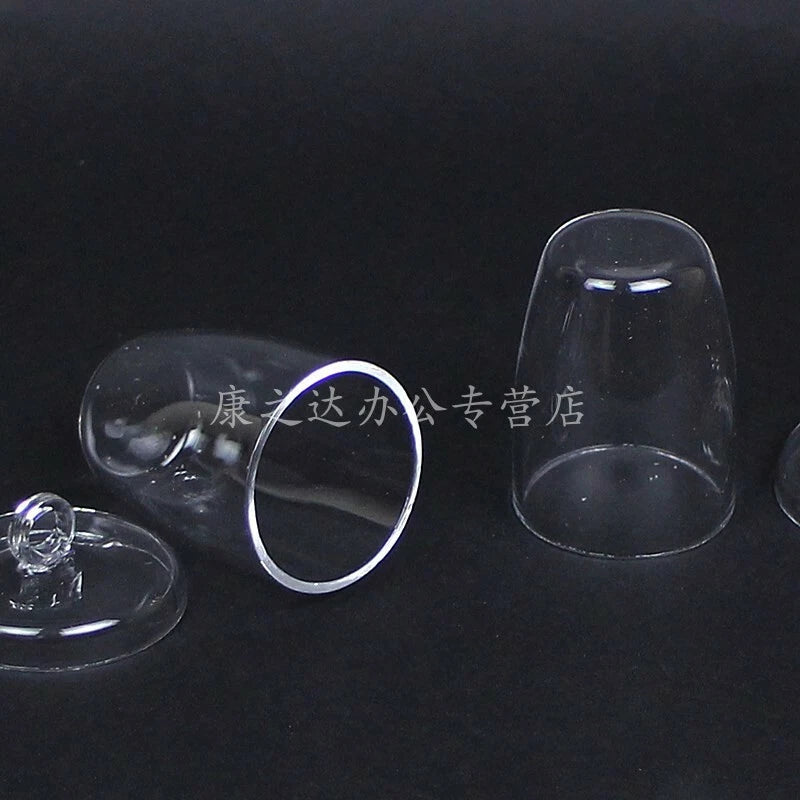 QTY:1PCS 10/20/25/30/50/100ml Quartz glass crucible with cover