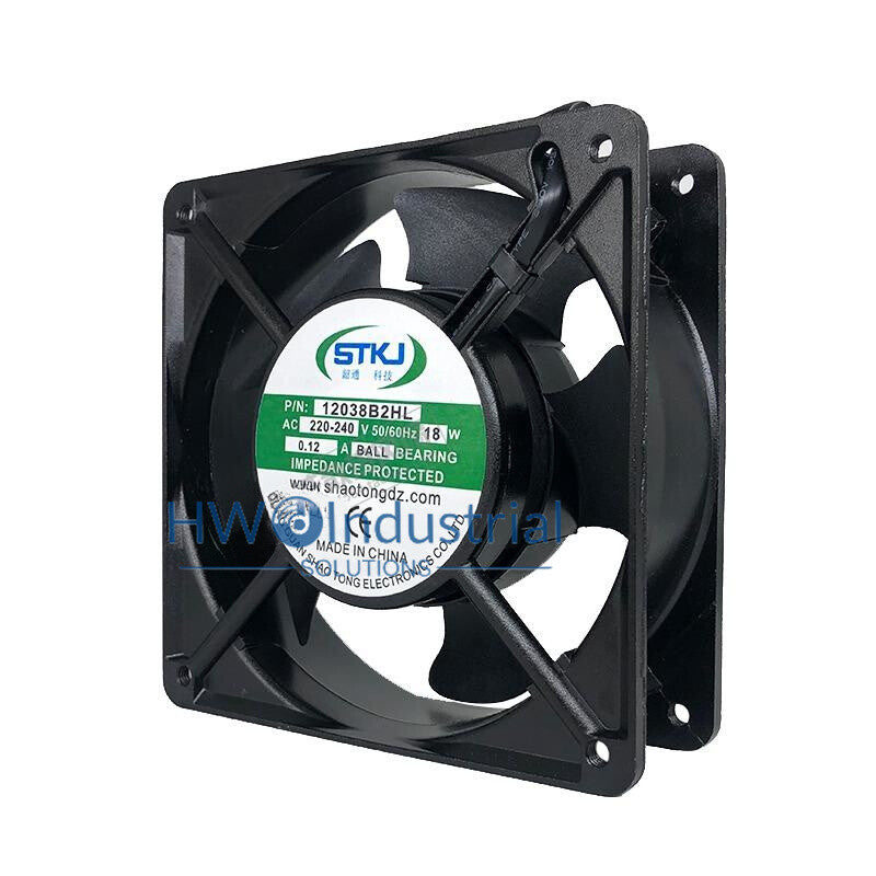 1PC STKJ 220-240V 18W 0.12A 12038B2HL Axial Flow Cooling Fan Size 120*120*38mm