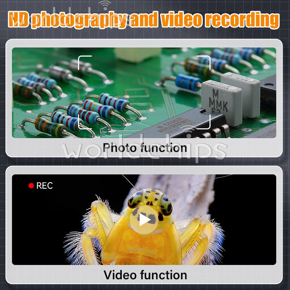 Digital Microscope Handheld 2.0 Inch Color Screen Magnifying Glass 500X USA
