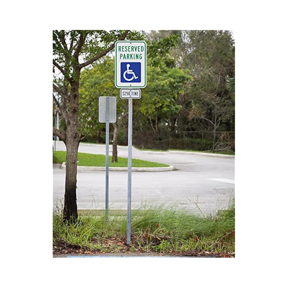 18x12 Inch Handicap Parking Sign, ADA Symbol, Reflective Aluminum, Weatherproof