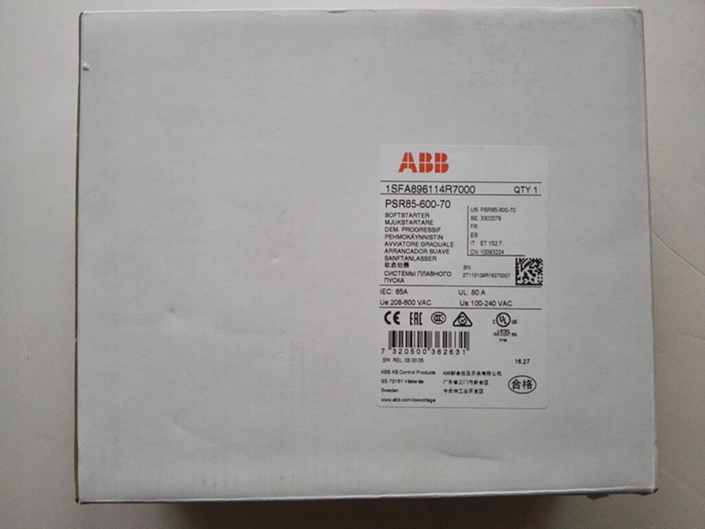 1pcs ABB PSR series soft starter PSR85-600-70
