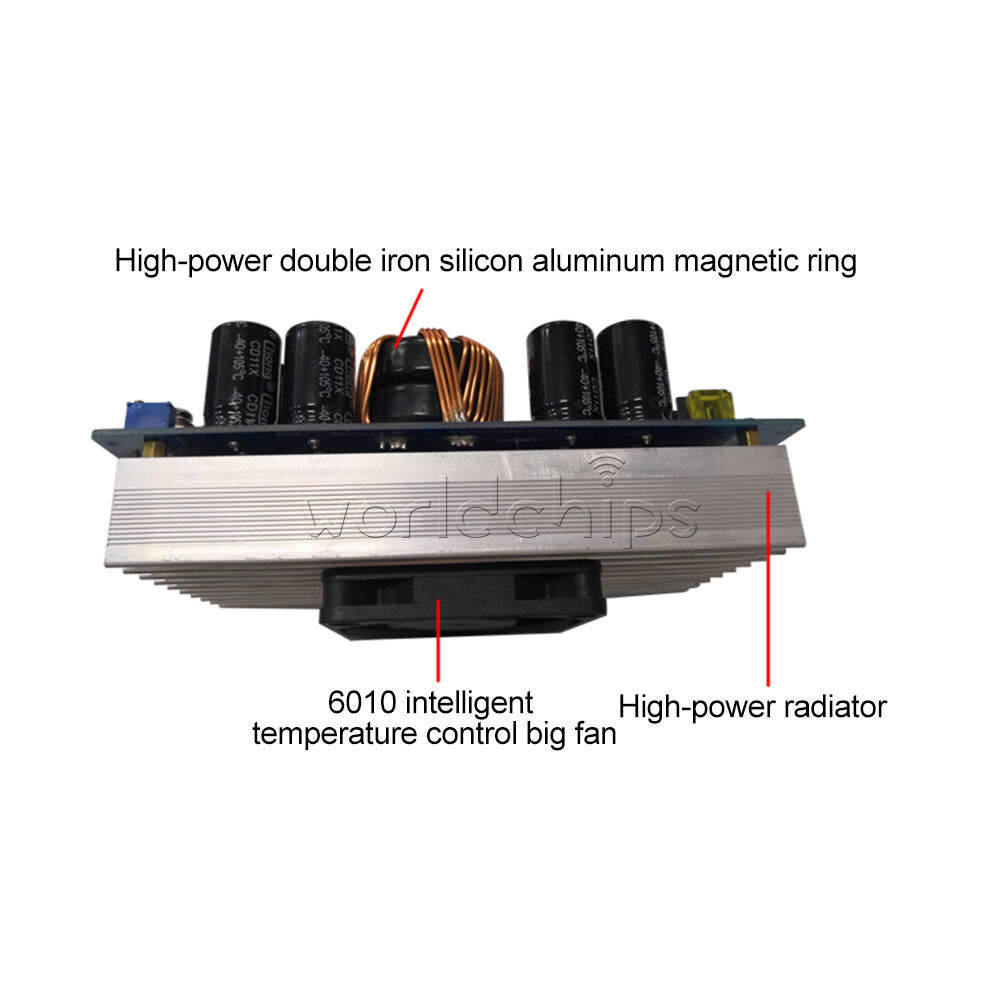 DC-DC Buck Converter Step-Down Power Supply Module in 20~70V Out 2.5-58V 30A