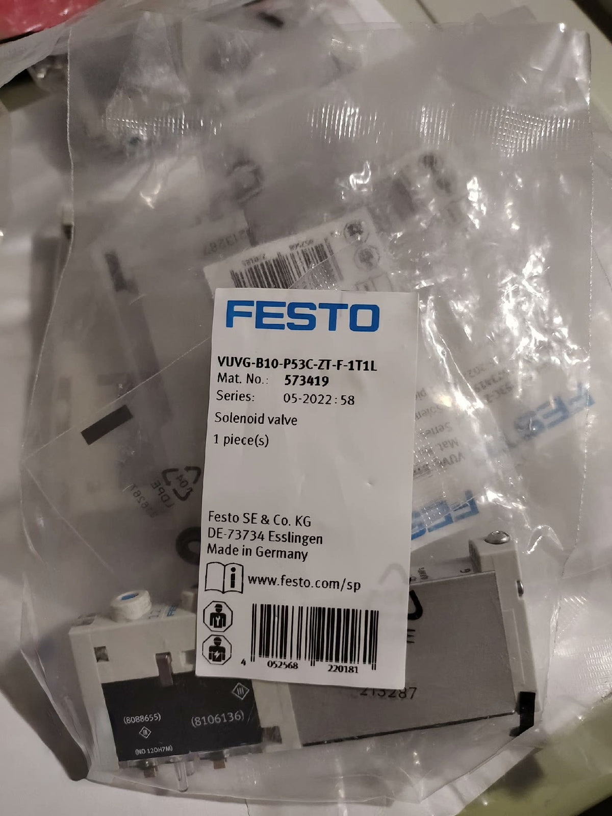 1pcs Festo 573419 VUVG-B10-P53C-ZT-F-1T1L