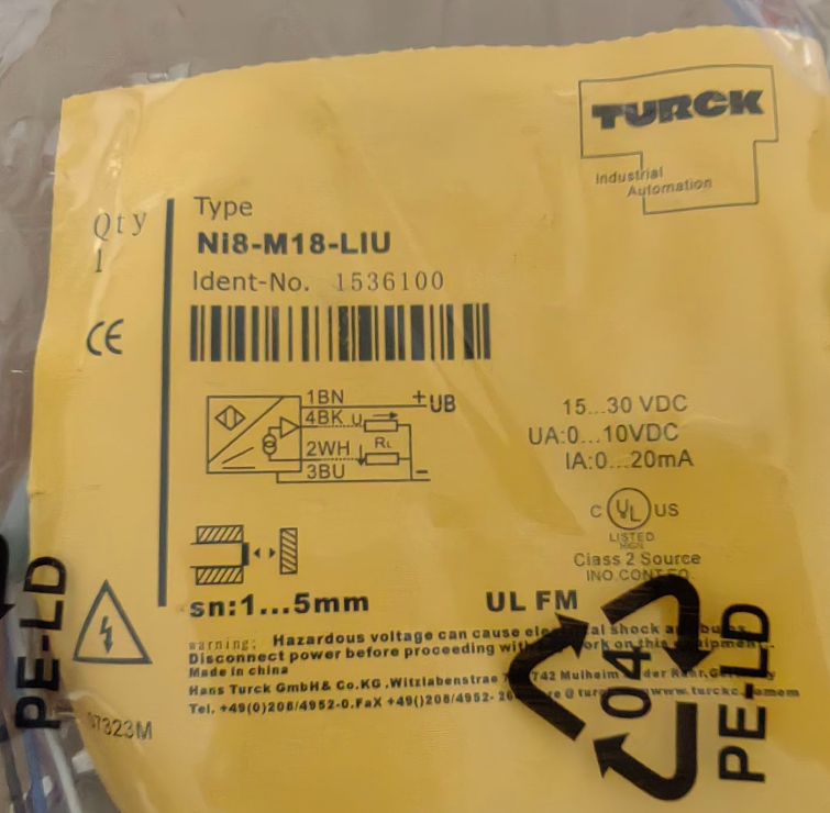 TURCK Proximity Switch Sensor Ni8-M18-LiU Ni8M18LiU in bag Free shipping