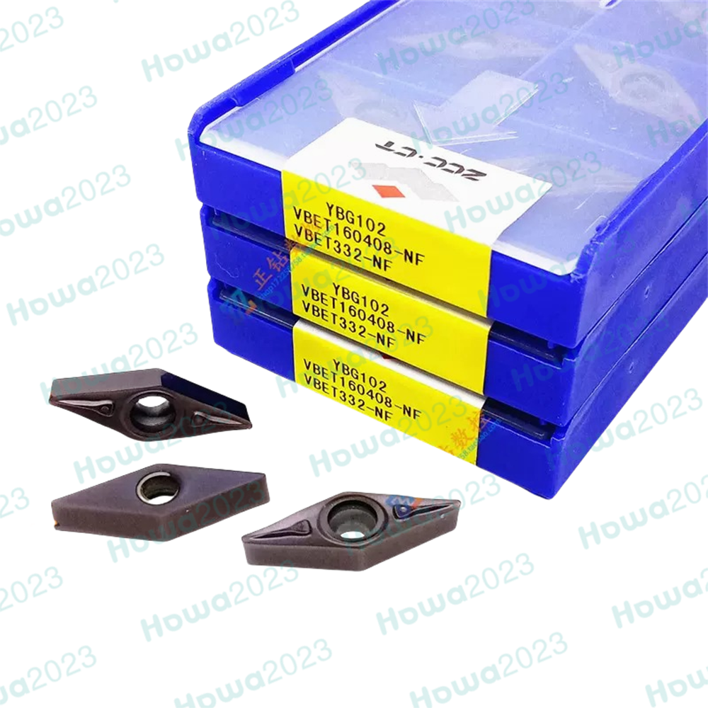10Pcs/Box ZCC.CT VBET160408-NF YBG102 VBET332-NF CNC blade Carbide insert