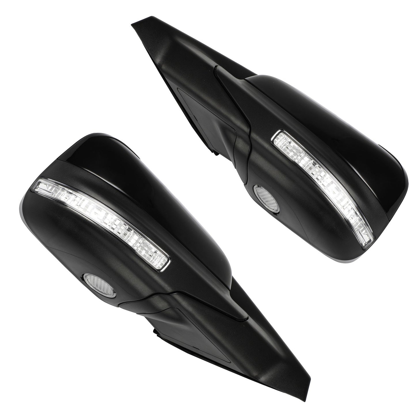 Pair Side Mirrors For 16-19 Ford Explorer Power-folding Heated Signal Puddle BSM