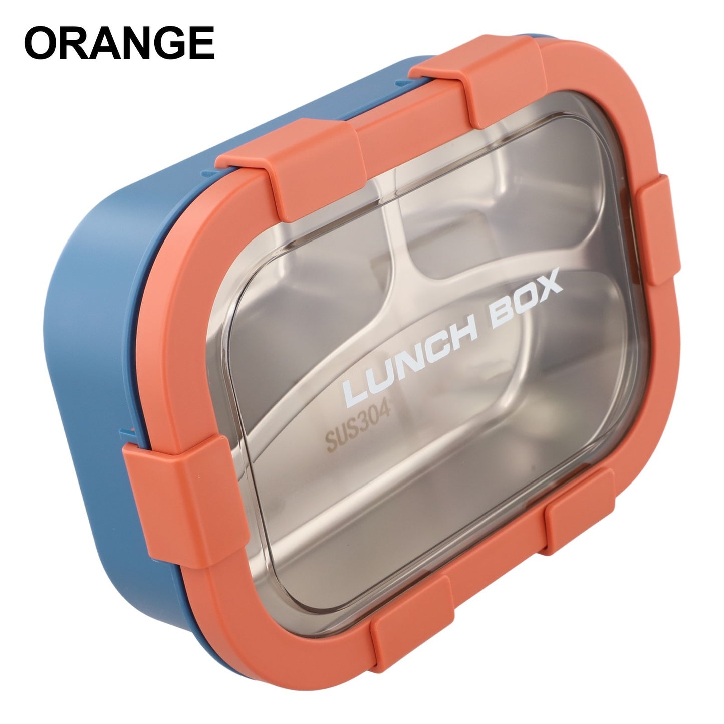 Three Compartment Stainless Steel Lunch Box Leakproof Container for Adults