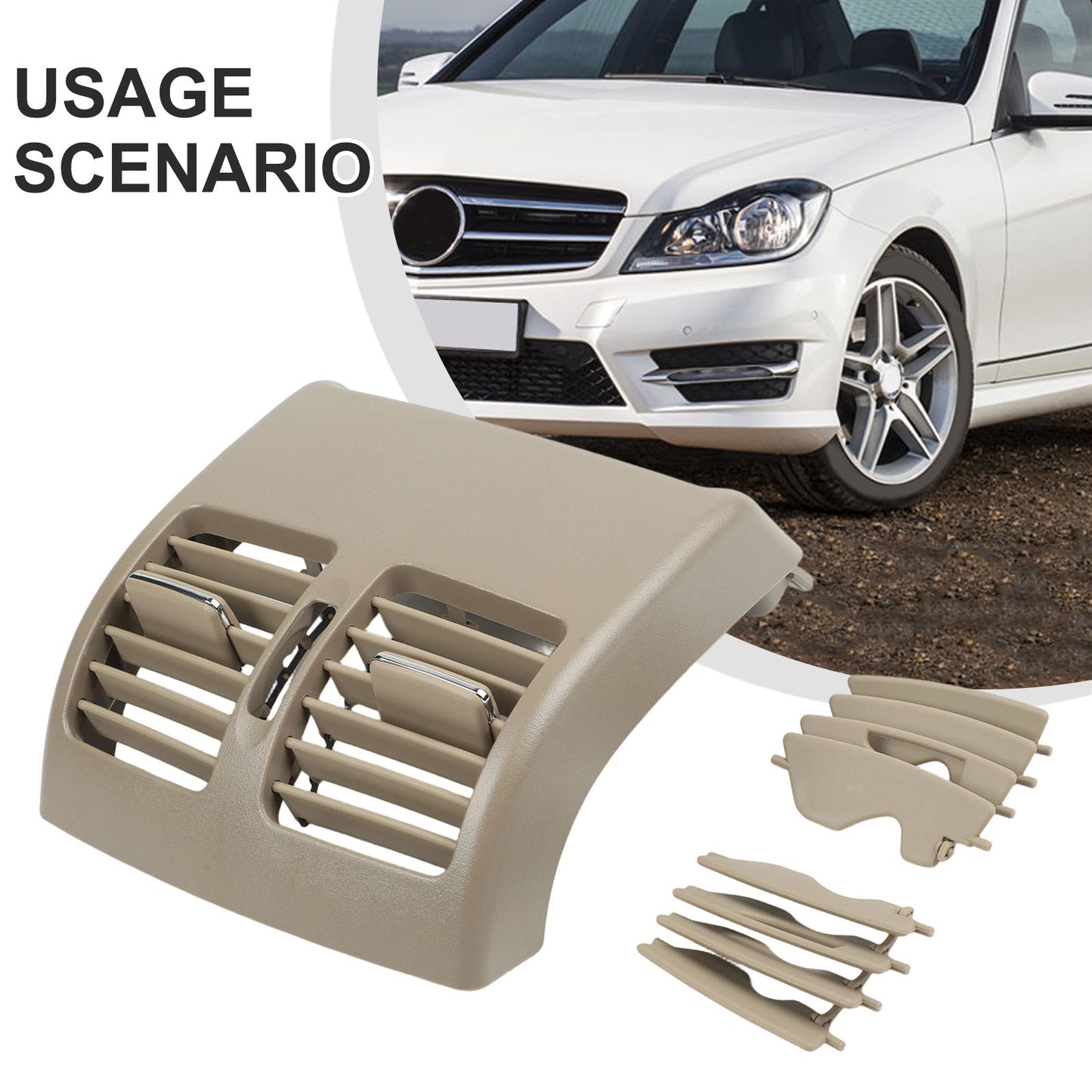 AC Outlet Air Vent Cover Beige Center Center Console Air Vent Cover Rear
