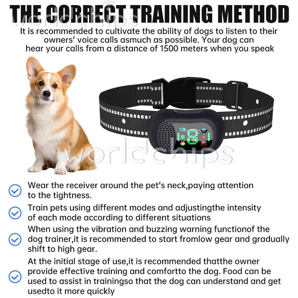 4900 FT Remote Dog Shock Training Collar Rechargeable Waterproof Pet Trainer