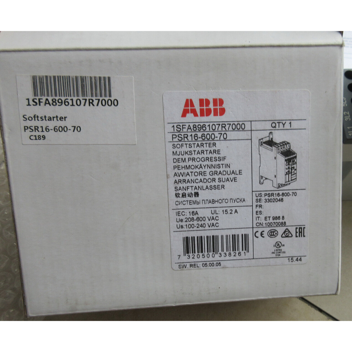 1pcs ABB PSR Series Soft Starter PSR16-600-70