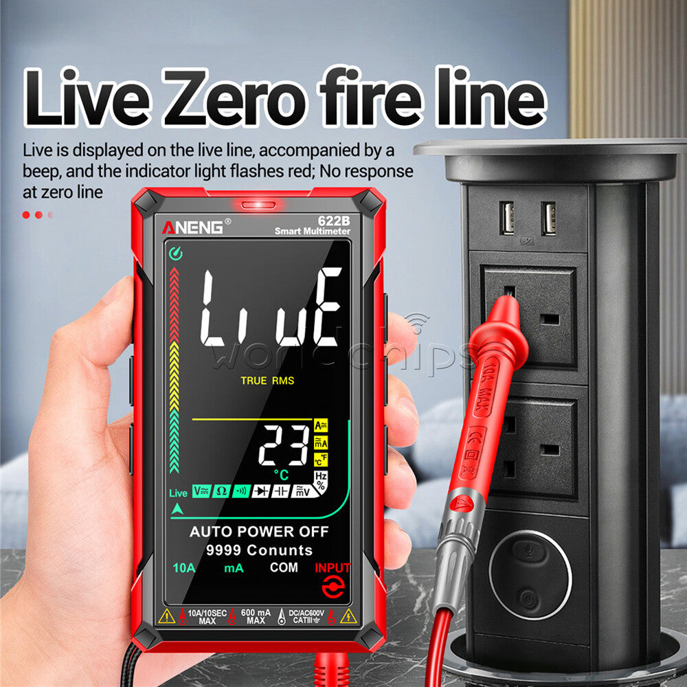 ANENG 622B Digital Smart Multimeter Auto Range DC/AC Meter Infrared Laser Lamps