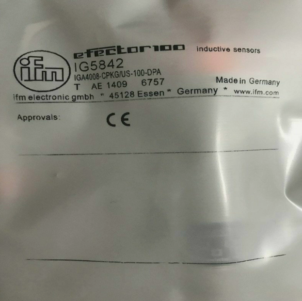 For IFM IG5842 IGA4008-CPKG/US-100-DPA Proximity Switch