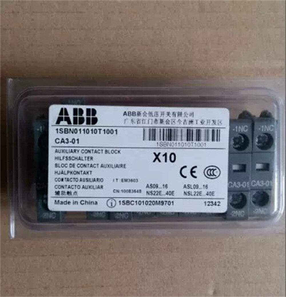 Pack/10pieces ABB Contactor Accessory Normally Auxiliary Contact CA3-01 1NC