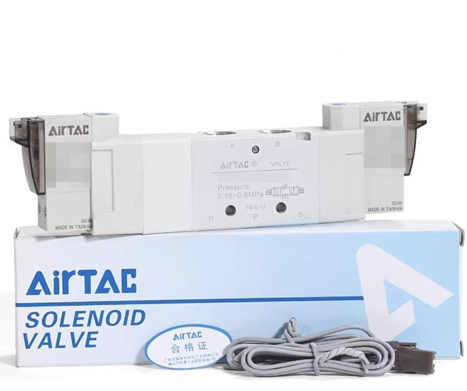 1pcs AirTAC Solenoid Valve 5V130CM5B050 DC24V Dual Electronic Control