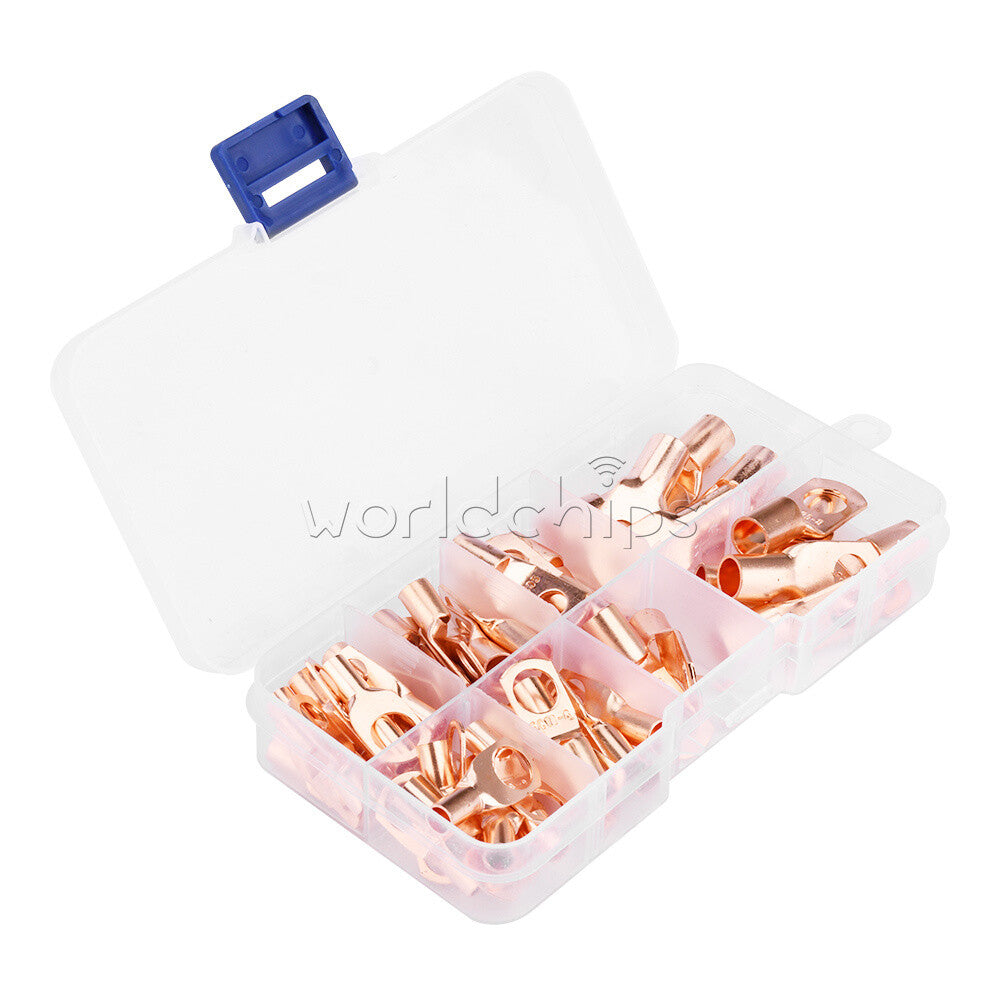 60pcs Wire Terminal Connector SC Ring Terminal Block + 80pcs Heat Shrink Tube