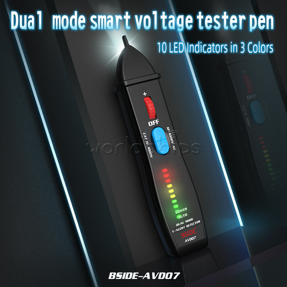 BSIDE AVD07 Non-contact Voltage Tester Pen AC Voltage Detector W/ LED indicator