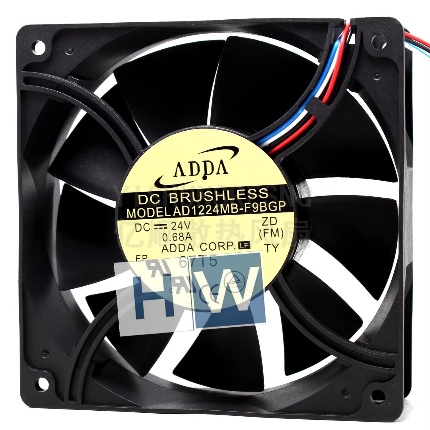 1PC AD1224MB-F91GP ADDA 120*38mm 24V 0.68A 12CM Inverter 4-wire Cooling Fan