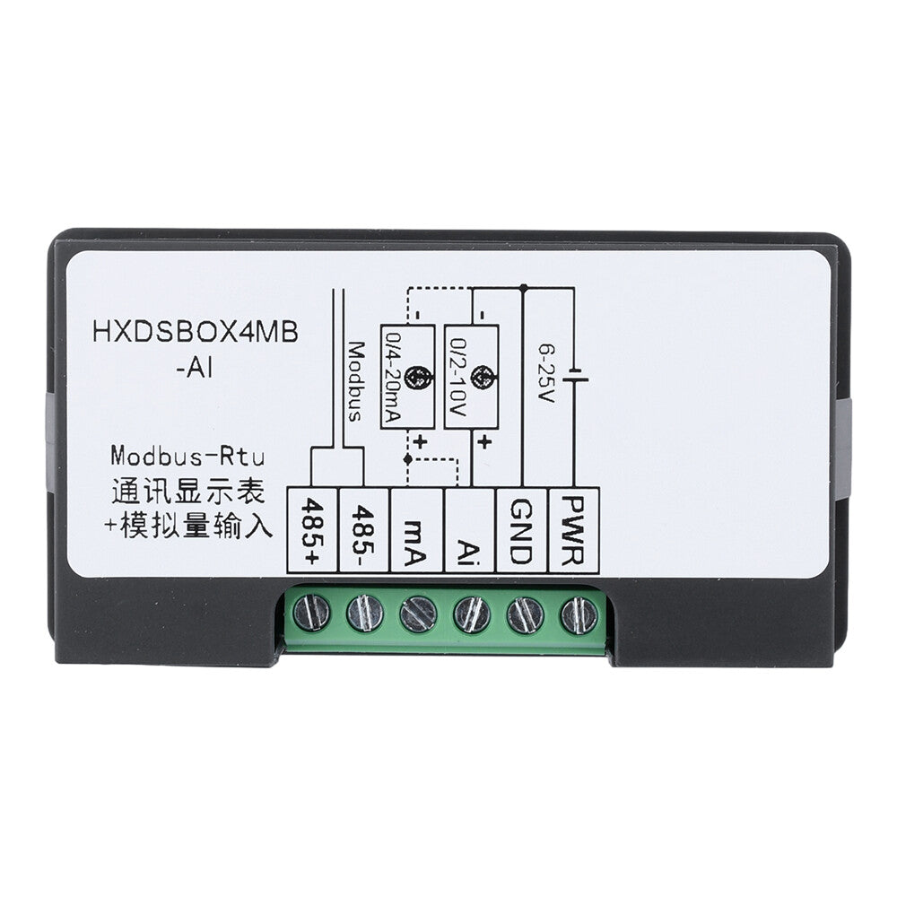 DC 6-25V 40mA 0.56 inch Digital Display Meter RS485 Modbus-Rtu Analog Signal
