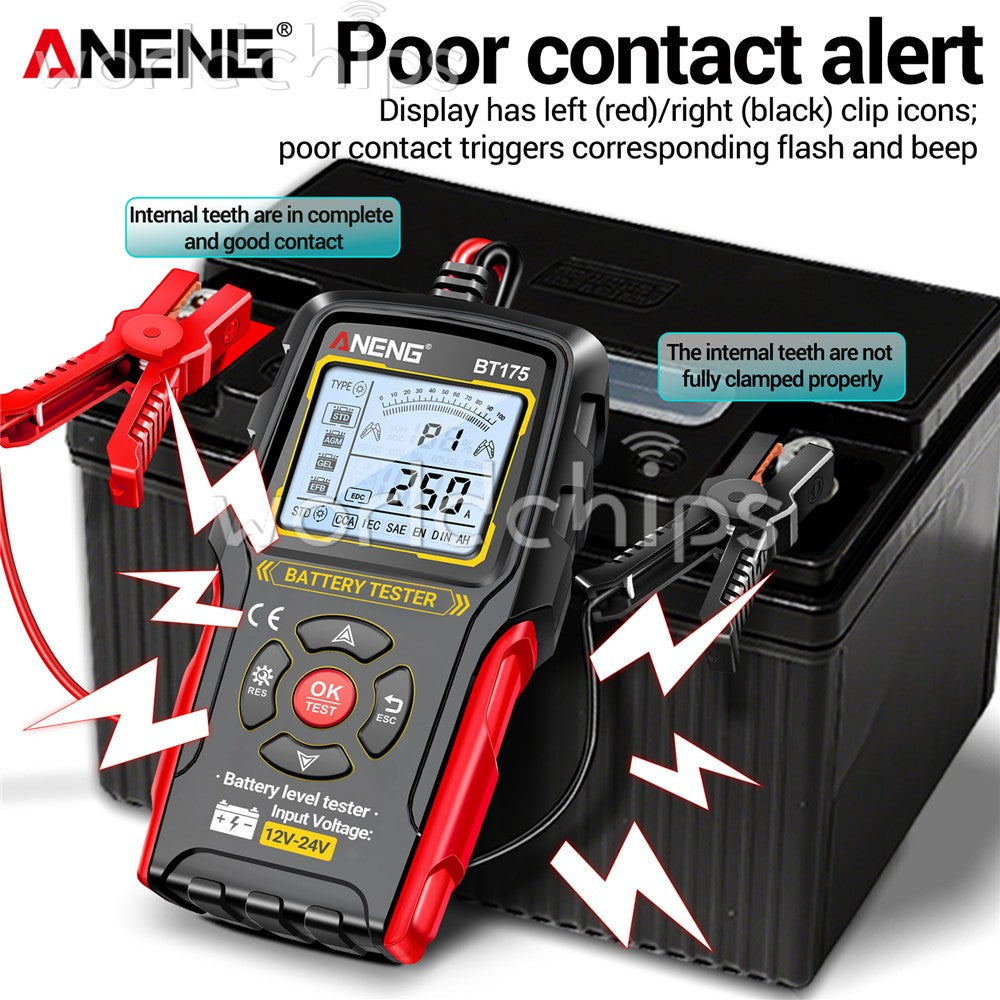 ANENG 12V24V Car Lead-Acid Battery Tester Charging Circuit Loads Diagnostic Tool