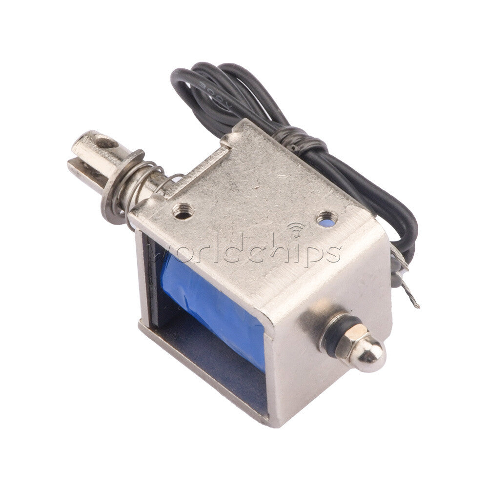 10PC 12V JF-0826B Reset10mm 20N Push Pull Type Open Frame Solenoid Electromagnet