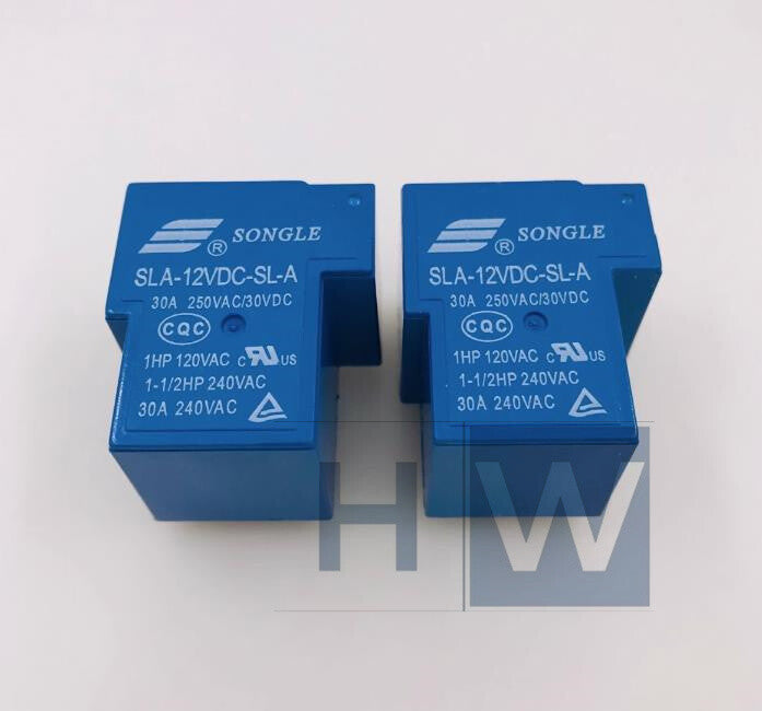 6Pcs SLA-12VDC-SL-A Set of Normally Open 4pin 30A250VAC SONGLE Relay