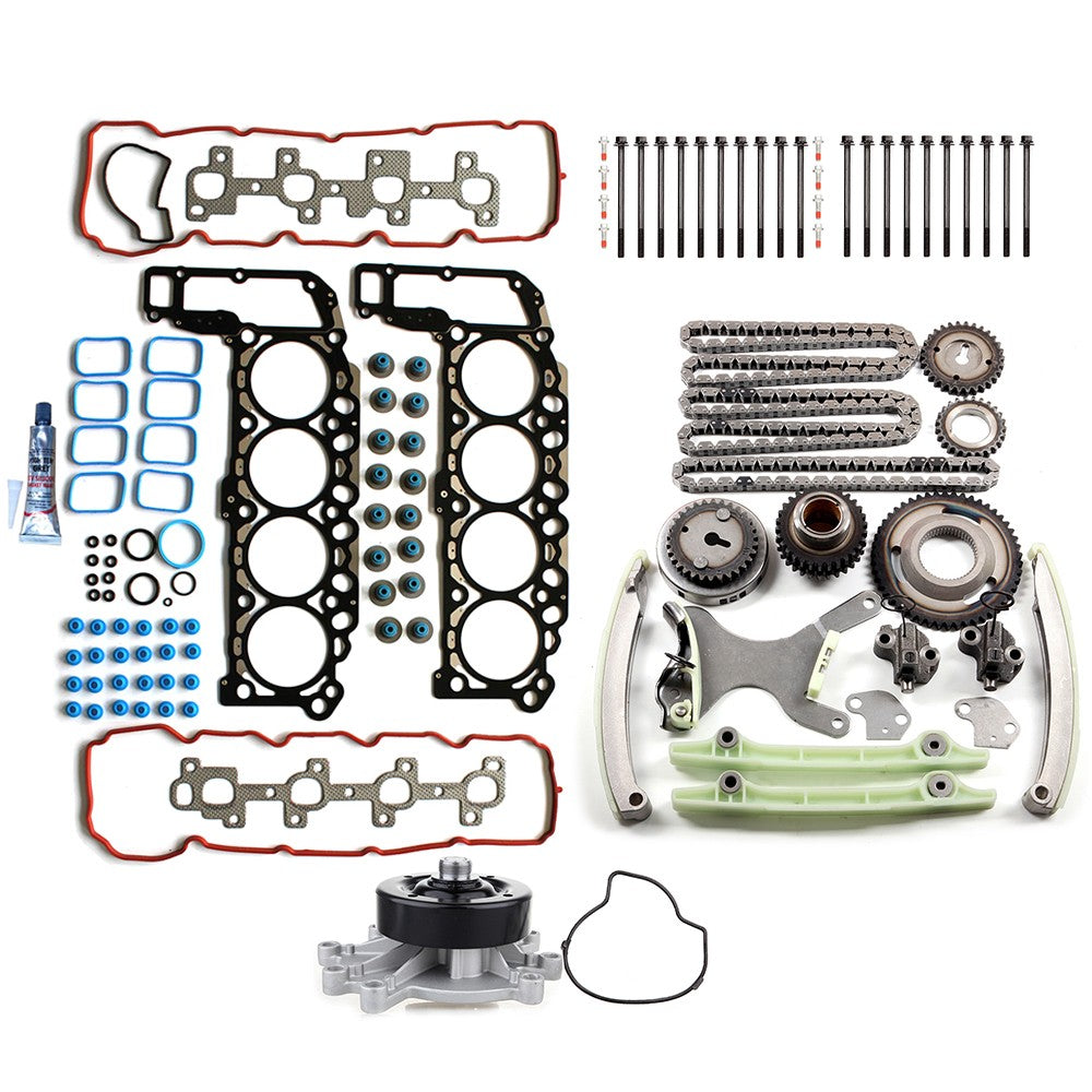 For 04-07 Dodge Dakota 4.7L Timing Chain Kit Head Gasket bolts Set Water Pump