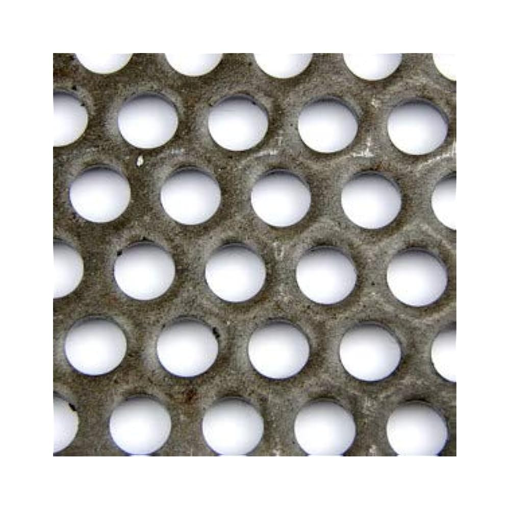 A36 Carbon Steel Perforated Sheet, 24"x24", 20 Gauge, 0.125" Holes