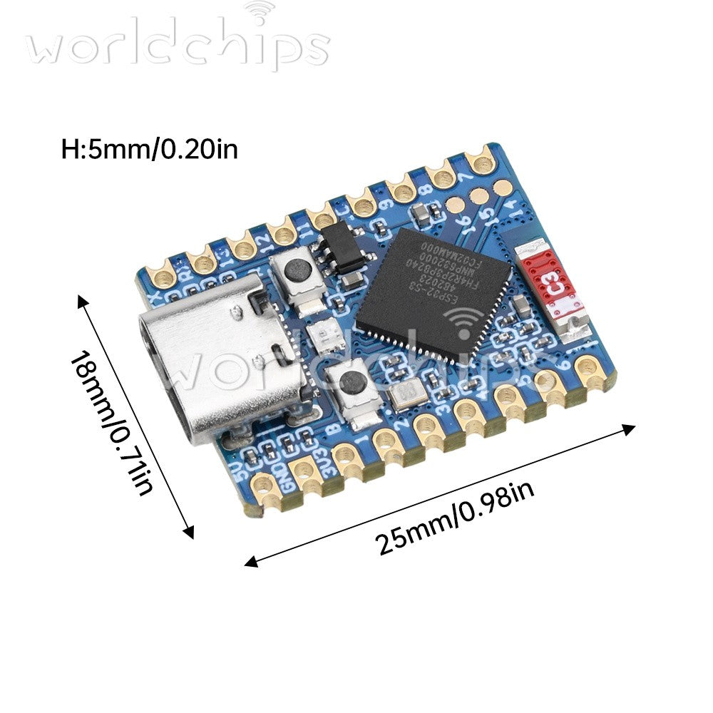 5pcs ESP32-S3 FH4R2 Mini WIFI Bluetooth Development Board Dual Core Module