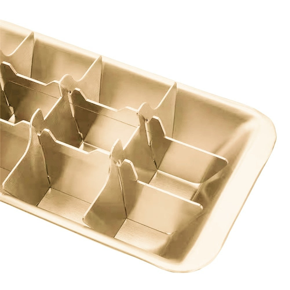 Stainless Steel Ice Cube Maker Tray 18 Slot Removable with Easy Lever Release