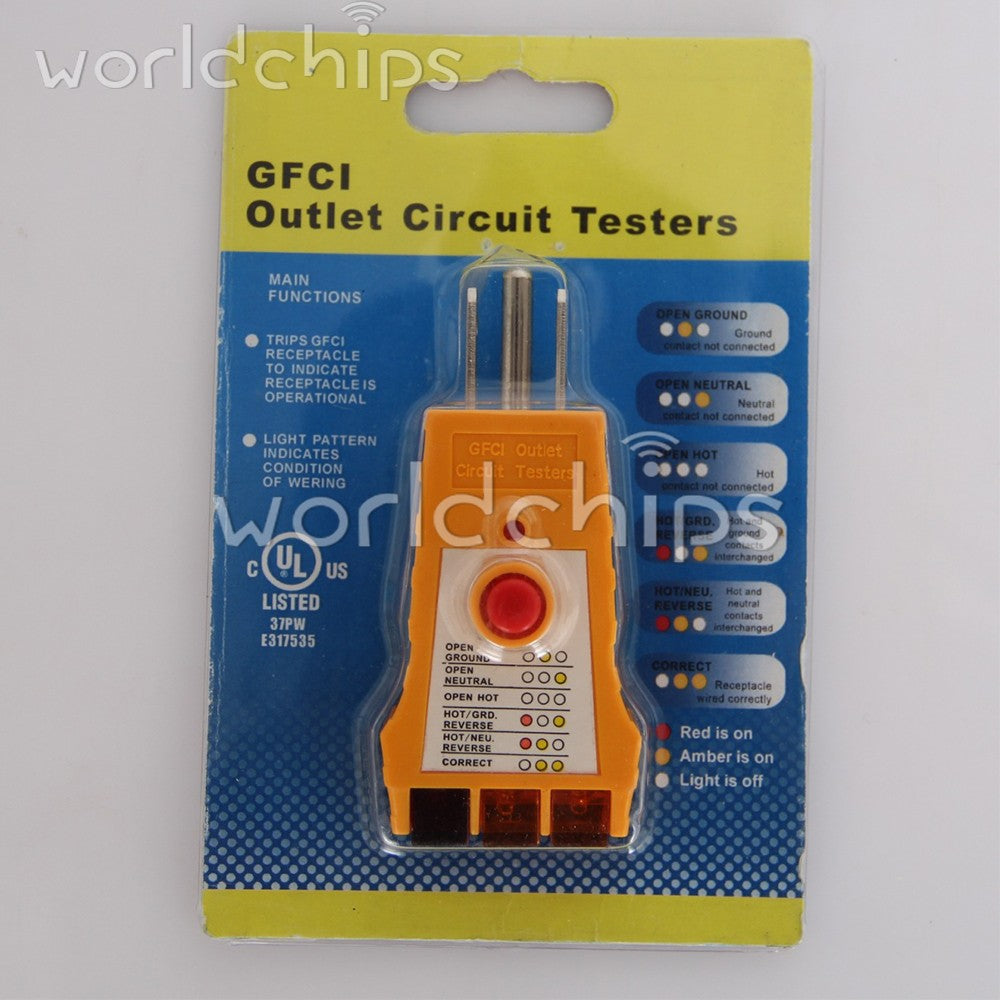 10pcs Electrical Socket Power leakage Tester w/ GFCI Check Receptacle Tester