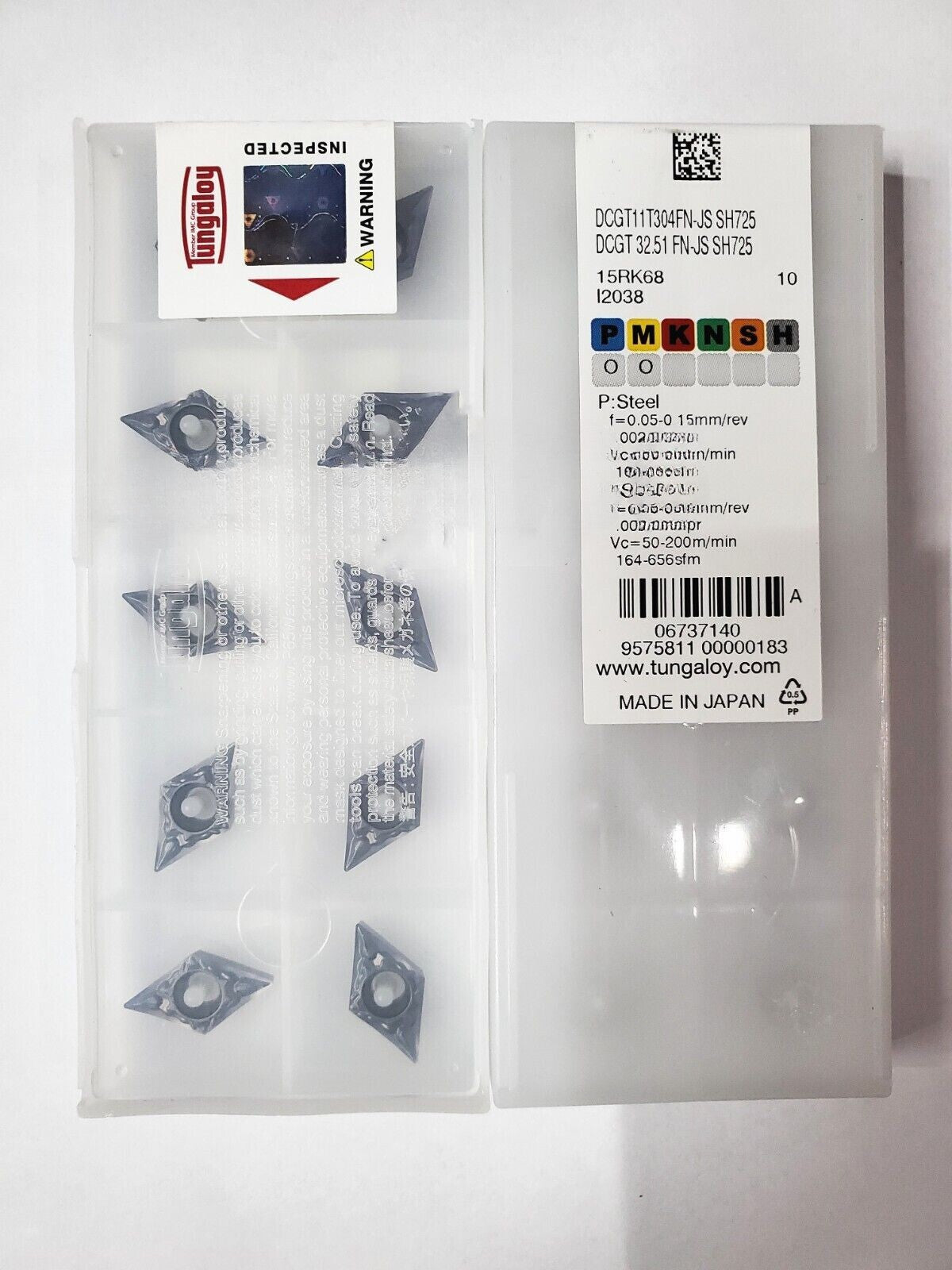 10Pcs Tungaloy DCGT11T304FN-JS SH725 DCGT32.51FN-JS SH725 CNC carbide inserts
