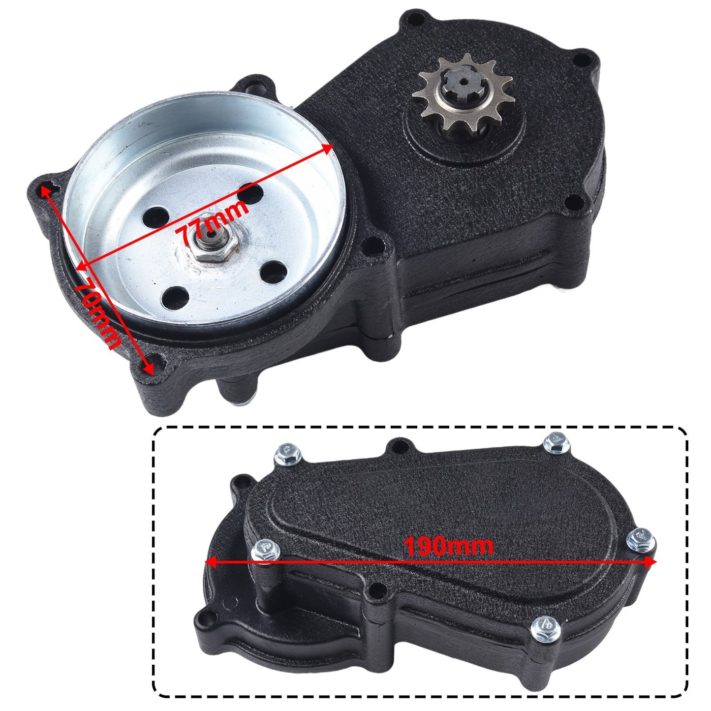 49cc Gear Box Spare Parts 4-stroke Double Chain For Engine Aluminum Alloy
