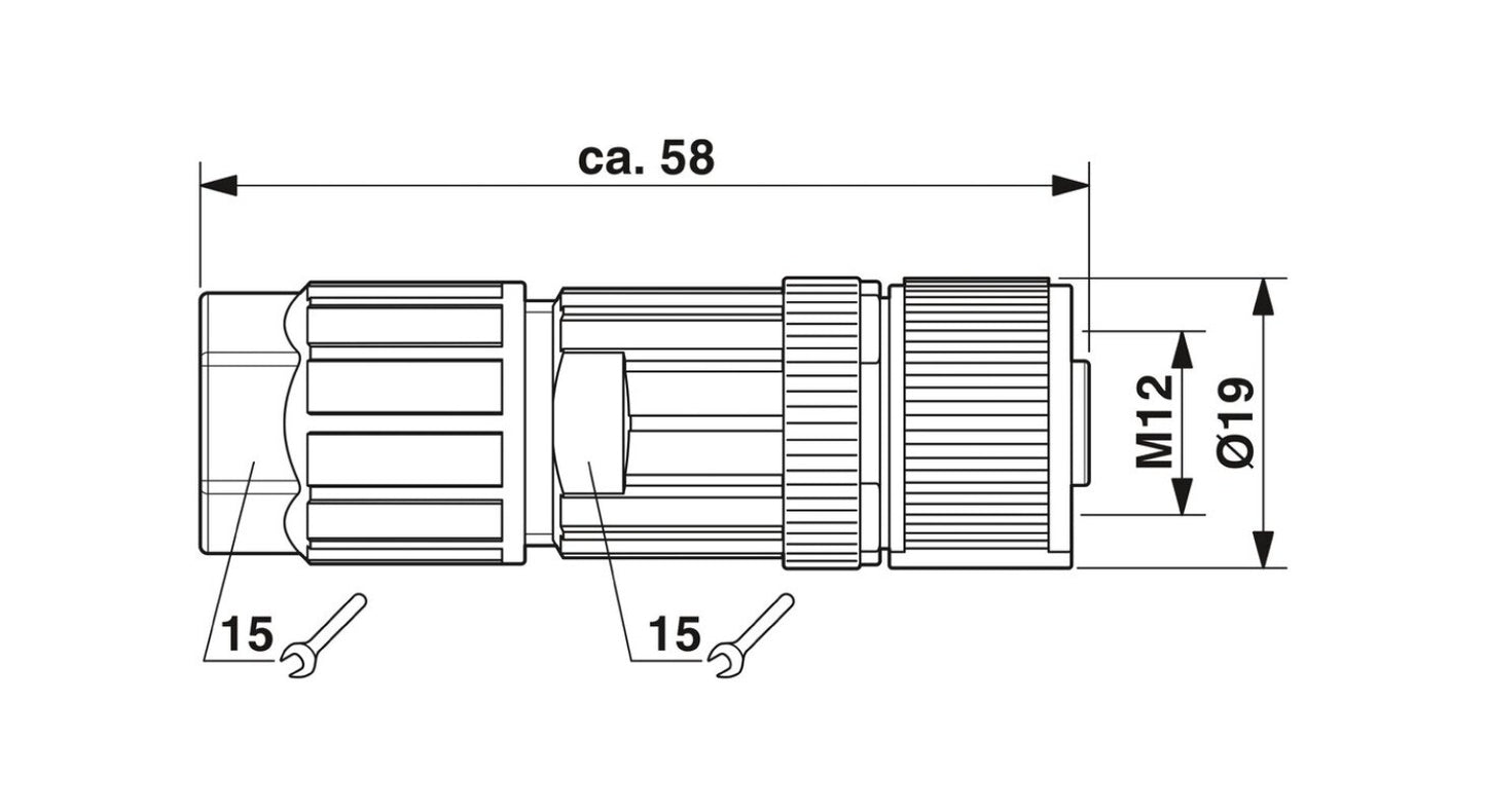 1pcs PHOENIX CONTACT 1424655 Connector SACC-M12FS-4PL M