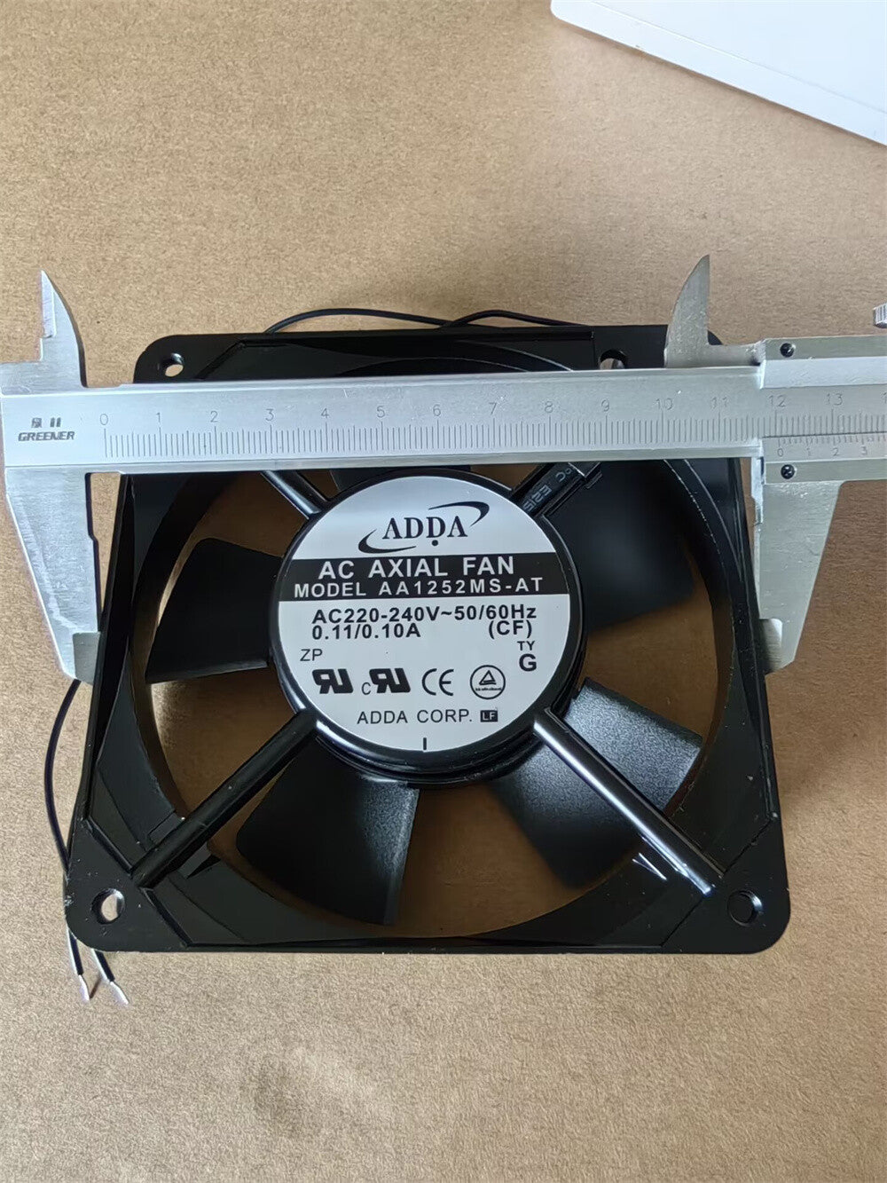 1 PCS ADDA Axial flow Fan AA1252MS-AT AC 220-240V 0.11/0.10A 12cm 12025 2 wire