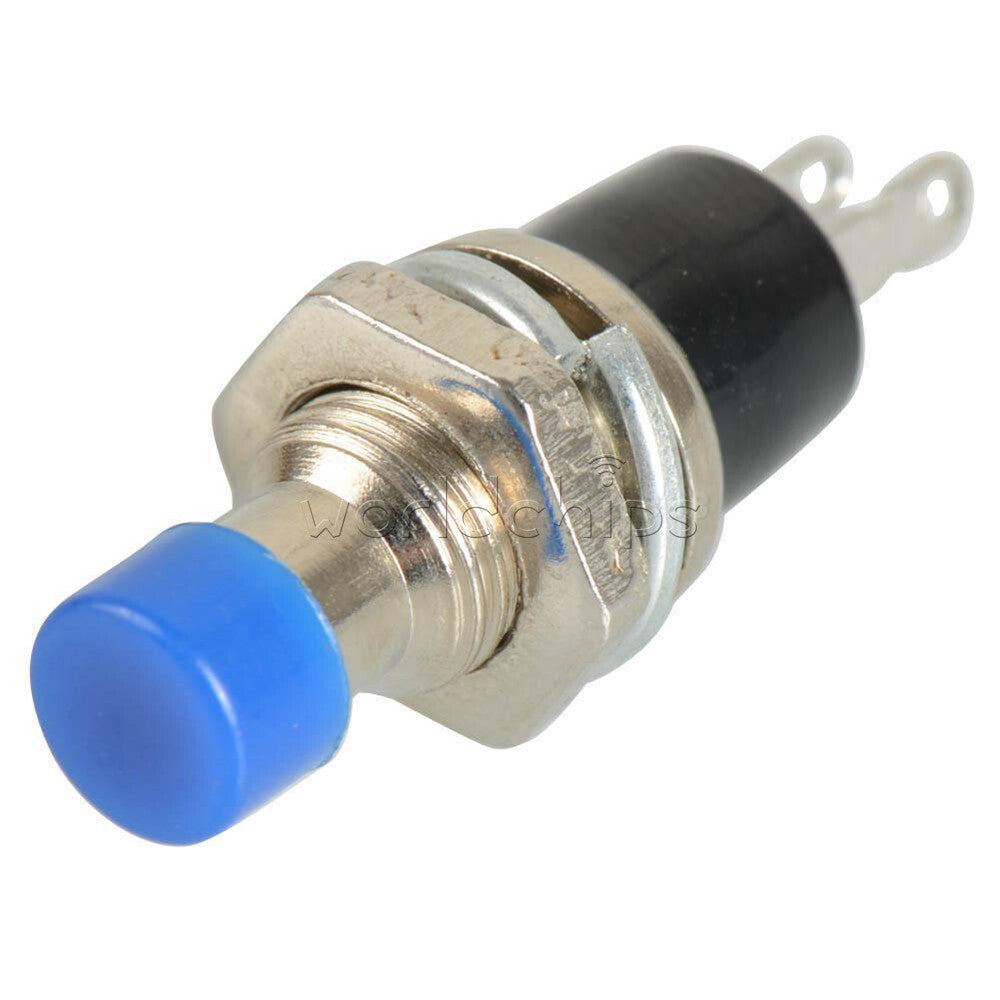 100PCS Red/Blue/Black PBS-110 ON/OFF Push Button Mini Lockless Momentary Switch