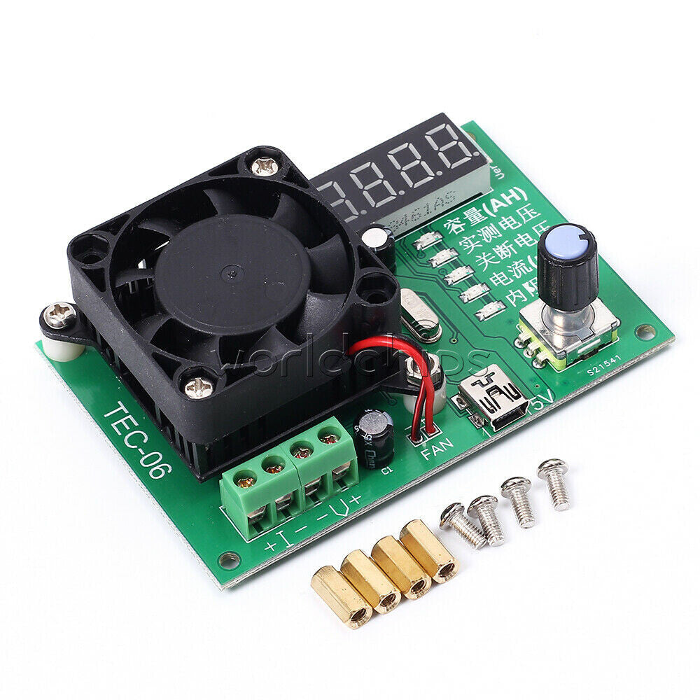 TEC-06 Battery Capacity Tester 16W Electric Load Max 500AH LED Display with Fan