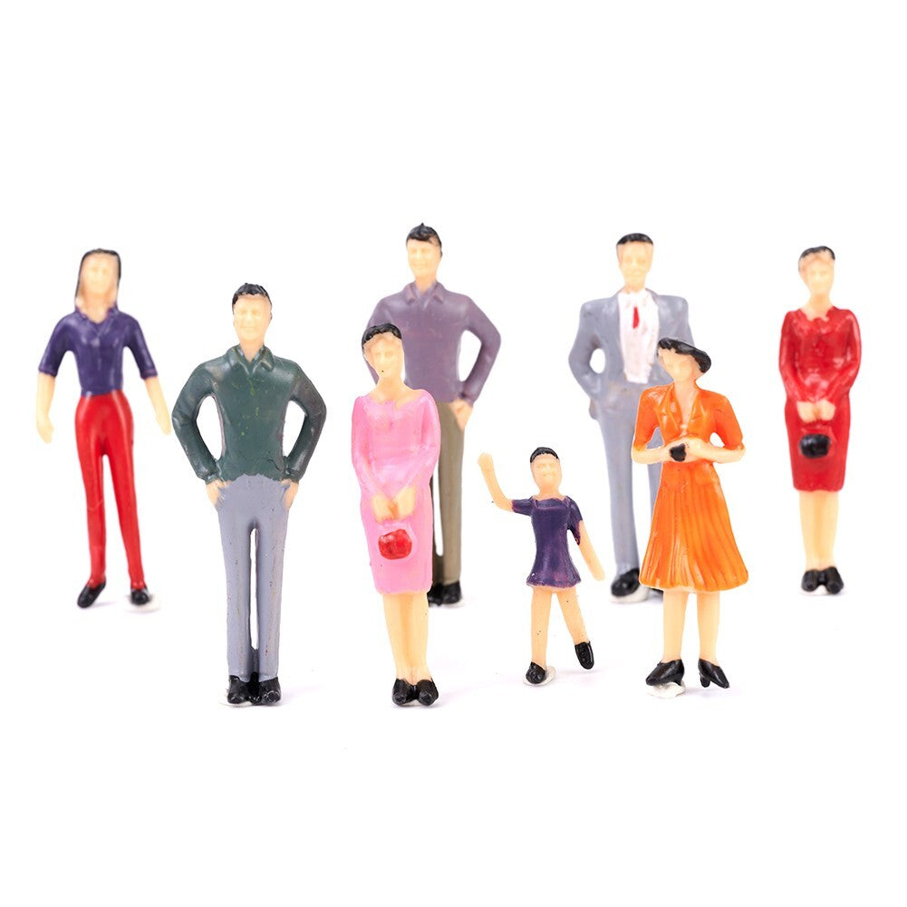 50x Scale Plastic Models 1:32 People Sitting Standing Figures Plastic 1 Gauge