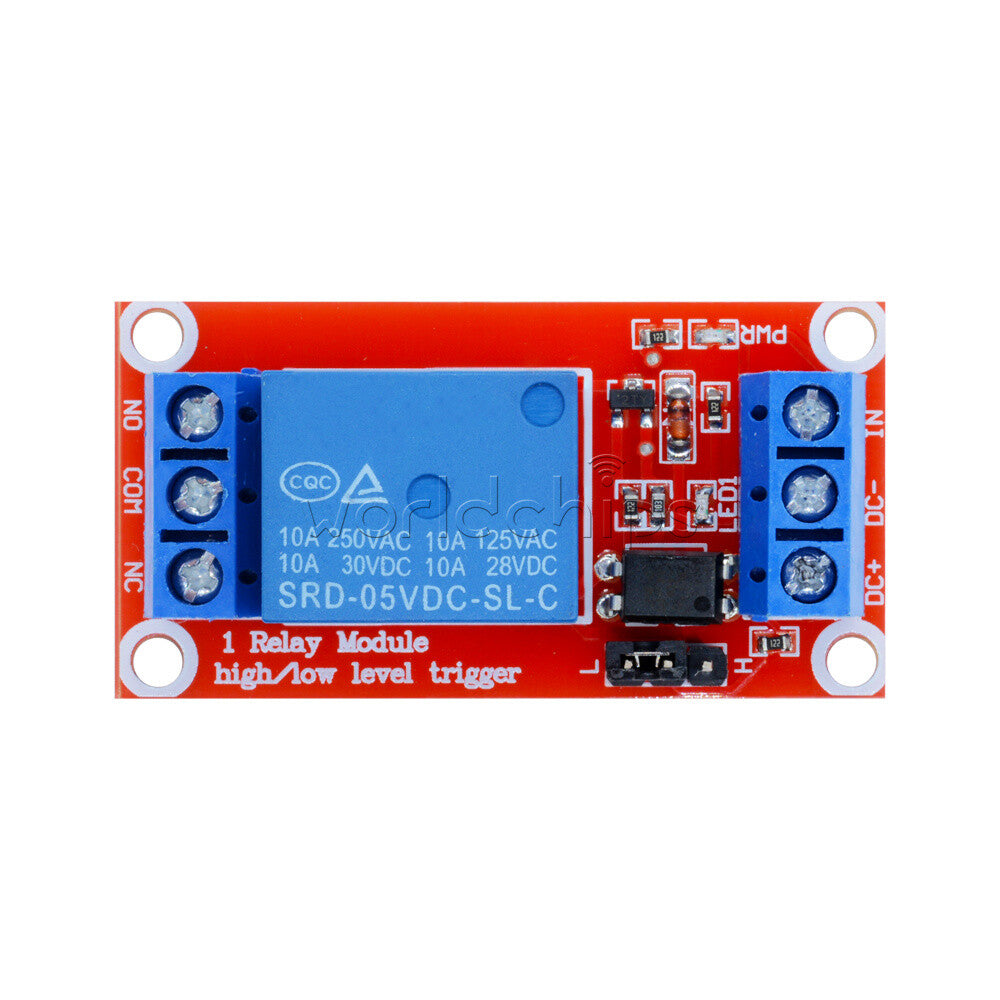 10PCS DC 5V 1-Channel Optocoupler Relay Module for Arduino H/L Level Triger